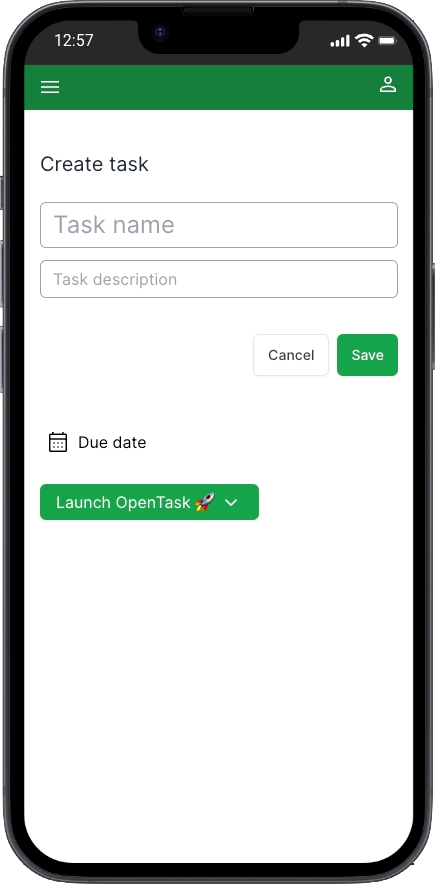 New Task Page